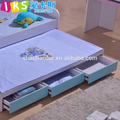 wood children bunk bed with wardrobe 8201