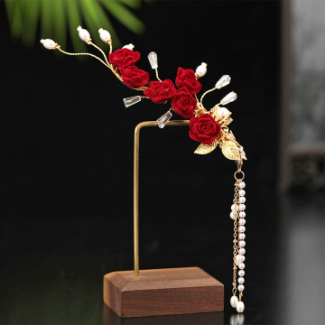 Elegant White Flower Hairpins - Chinese Style Floral Hair Clips for Bridal Weddings and Hanfu Accessories