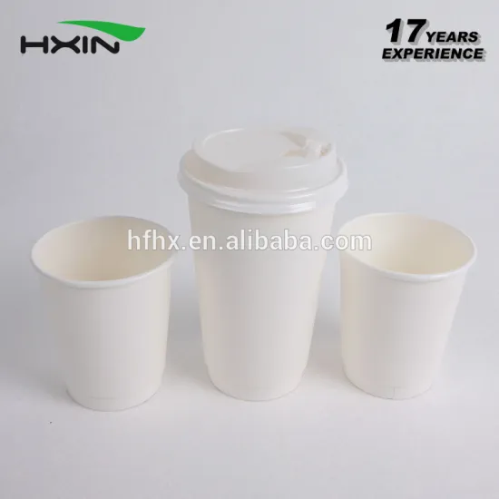 Cheap price no printing white double wall paper cup