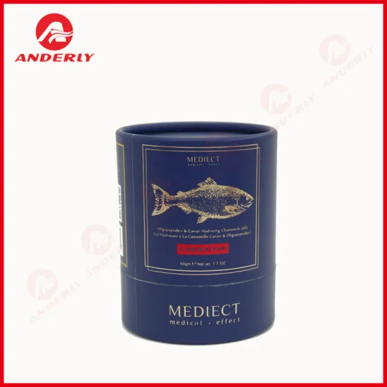 Rigid Customized Facial Cream Packaging Cylinder Paper Tube