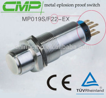 Bouton-poussoir anti-déflagrant en acier inoxydable CMP ip68