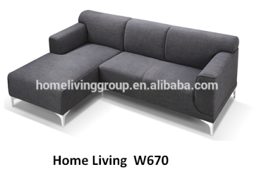 2016 simple and fashion L shaped fabric corner sofa for living room