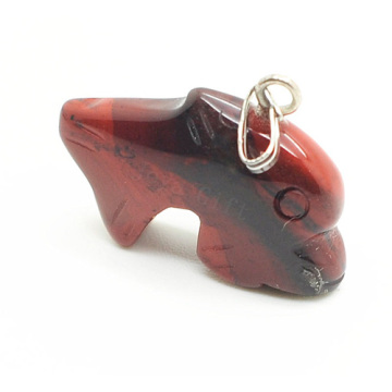 Dolphin Shape Red Jasper pendant