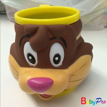 2015 Hot Sale Animal shape Kids Cartoon Drinking Plastic Cup