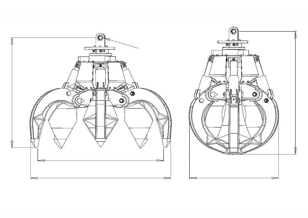 Crabica meccanica di scavatore