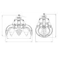 Bagger mechanischer Krangreift