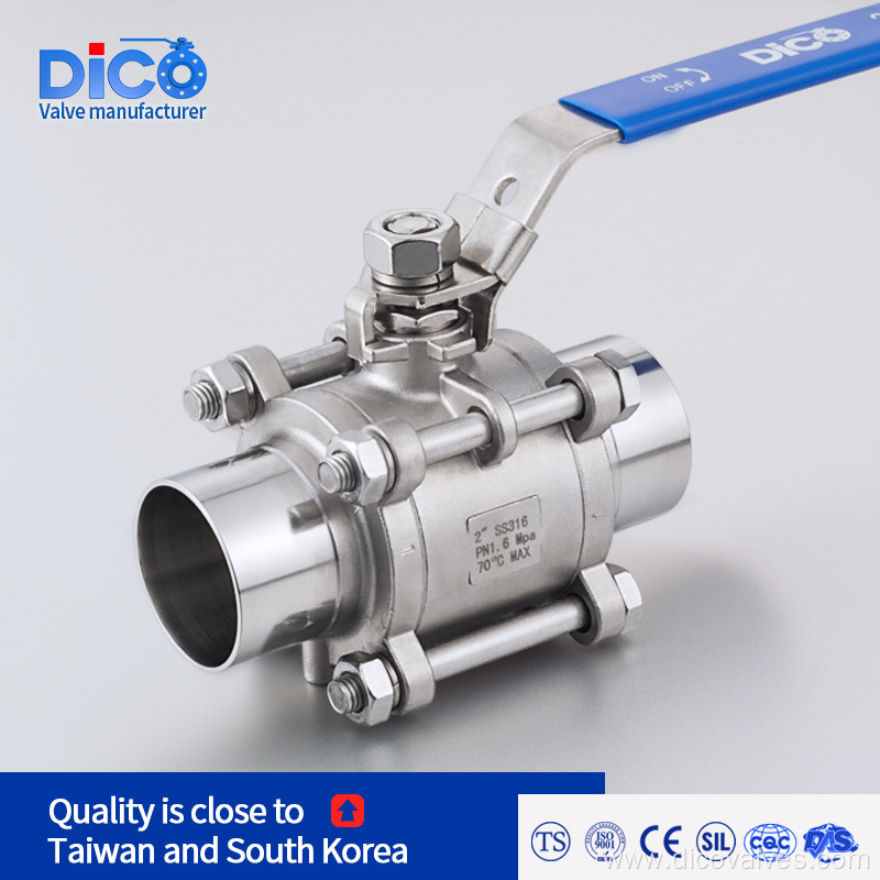 Food Grade Sanitary Type Floating Ball Valve