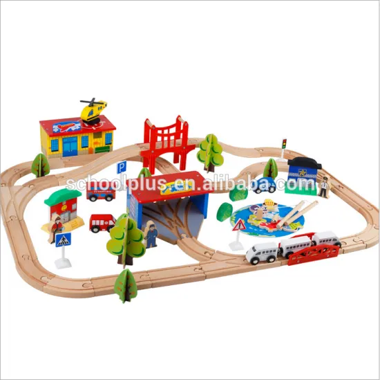 80pc Wooden Train Set toys for kids