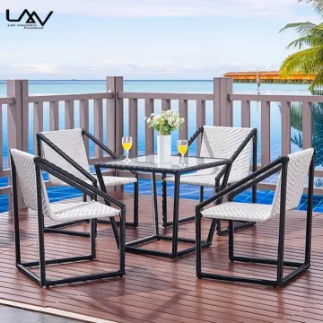 Nordic Minimalist Design Outdoor Garden Patio Cafe Bistro Furniture Dining Set