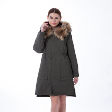 Exército inverno cor verde outwear