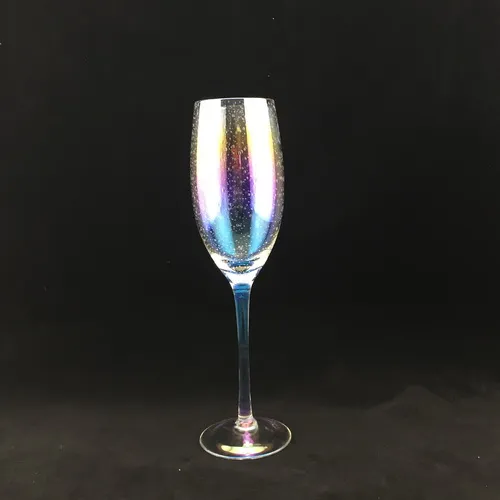 Plating Colourful Bubble Champagne Flute Glass