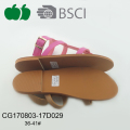 Lady New Fashion Outdoor Pu Flat Slipper