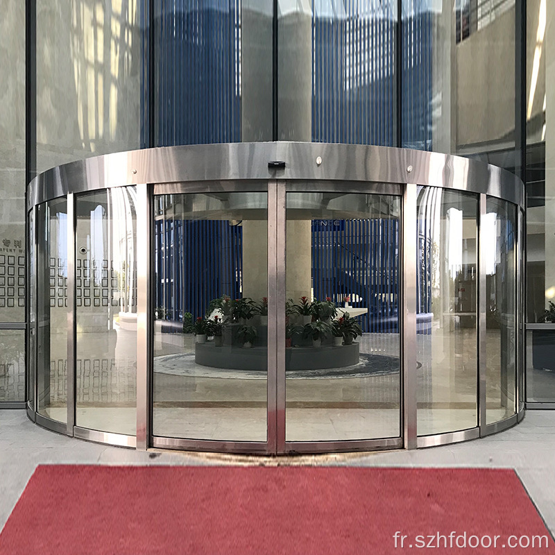 Salle à manger en verre rotatif porte automatique