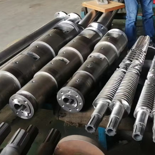 בורג אקסטרודר חרוטי צילינדר כפול