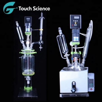 5L Kettle reator de vidro de aquecimento com destilação extrativa e condensador de refluxo