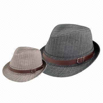 Trilby hat/fedora hat with stripes