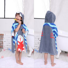 Hot selling kids surf poncho towel robe printing