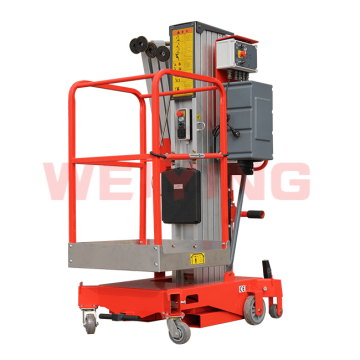 European Standard 8m 150kg AC Power Aluminum Alloy Lift Table Hydraulic Single Mast Electric Lifting Platform