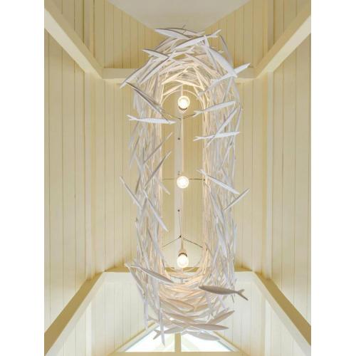 Customizable hotel lobby Fish Led Chandelier Lamp