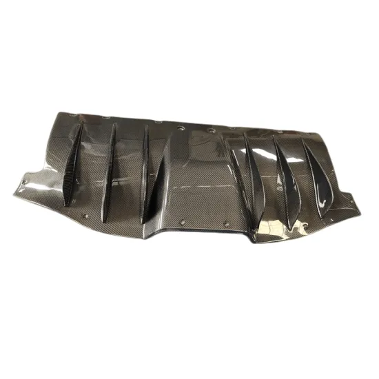 OEM Style Carbon Fiber Rear Diffuser Valance and Front Bumper Lip Spoiler for 458 - 11-13 Models