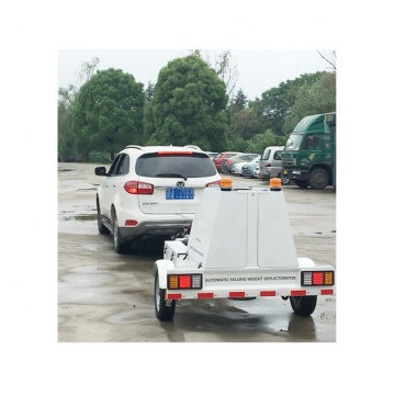 Pavement Inspection with Portable Trailer-Mounted FWD (Falling Weight Deflectometer)