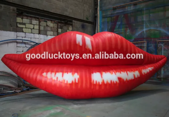 advertising giant inflatable red lips