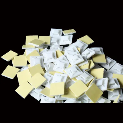 500 PCS/Set White Cable Base Mounts 25mm*25mm Cable Wire Zip Tie Mounts Non-glue Bases Wall Holder Fixing Seat Clamps