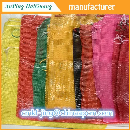 tubular mesh bag from factory the color is red ,green and orange
