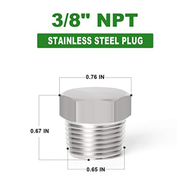 Stainless steel outer hexgaon 3/8NPT thread plug