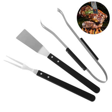 JinHaiYue 3pcs Home Kitchen Black Coating Outdoor BBQ Grill Utensils Set: Comprehensive Search Engine