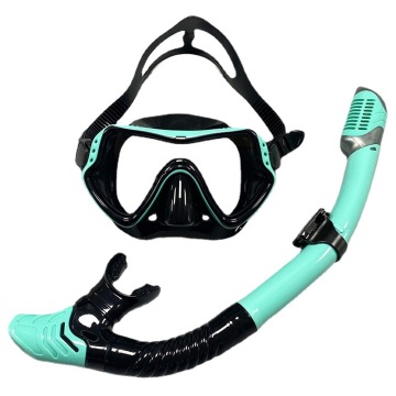 Snorkel Set with Silicone Face Mirror, Swimming Snorkeling Mask, and Diving Glasses