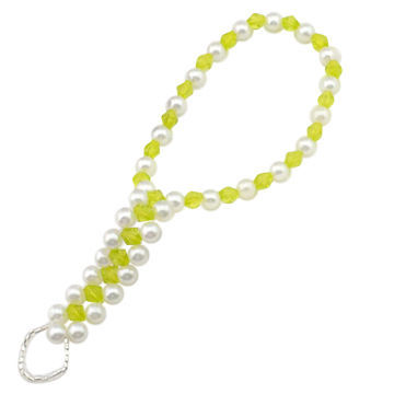 Gold crystal plastic faced beads with imitation pearls wholesale anklets, OEM/ODM orders are welcome
