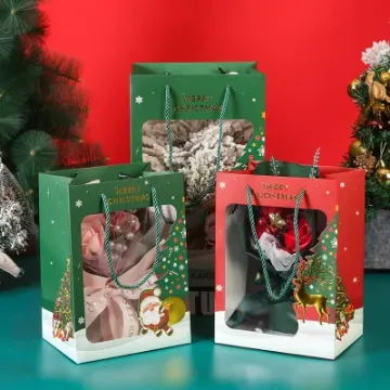 Sacchetto di carta personalizzato per finestra in PVC trasparente