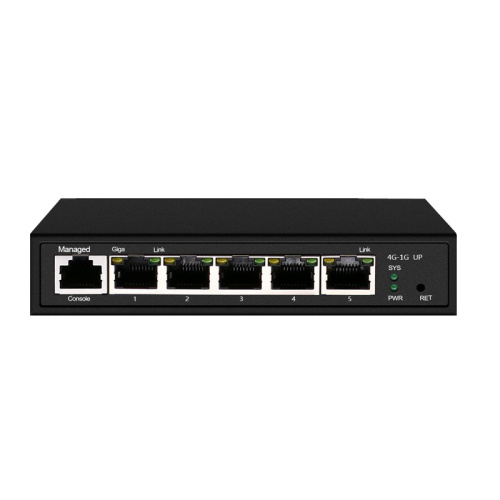 4 Порты 1000 Мбит / с Слой 2 Управленческий Ethernet Switch