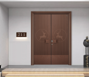 Deer Shadow Aluminium Art Double Porte