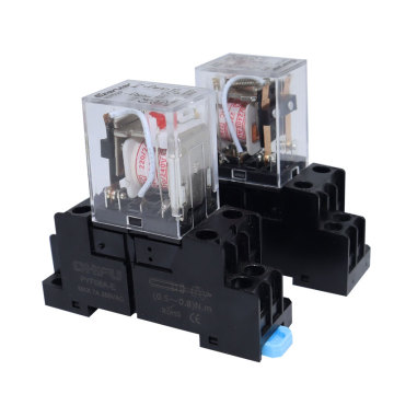 HH54P AC/DC 12V-380V Micro Electromagnetic Relay with Base