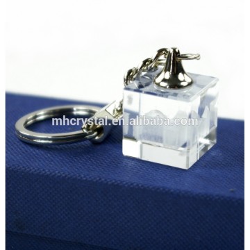 Personalized ENGRAVED crystal cube keychain MH-YS0456