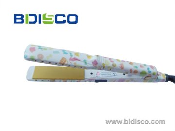 As seen on TV 2015 Water transfer printing ionic flat iron hair straightener