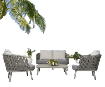 Outdoor Garden Furniture: Luxury Classic European Rope Sofa Set
