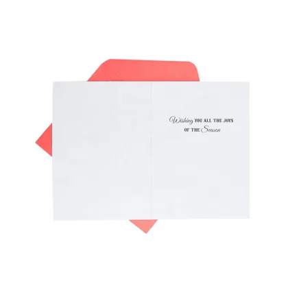 Gold Foil Red Cards Christmas Global Snowman Cards