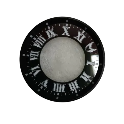 Transparent plastic watch dial with Roman numerals