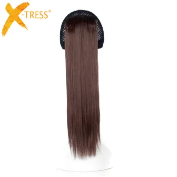 straight and natural wavy heat resistant flame retardant high temperature ombre color synthetic ponytail