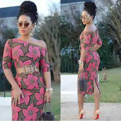2021 Autumn African Women Printing Polyester Dress Without Belt American Clothing African Clothes for Women European Clothing