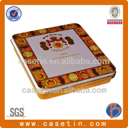 custom square cigarette pack tin box