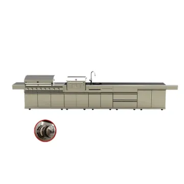 Cheap Price Commercial BBQ Grill Outdoor Mobile Kitchen Steel Kitchen Cabinet with Sink
