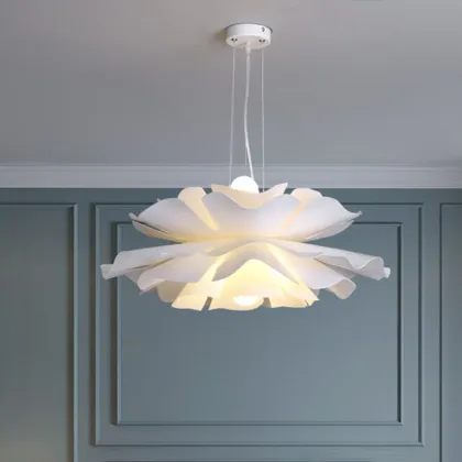 Flower Design Modern Chandeliers & Pendant Lights for Children's Bedroom and Wedding Decor with Plastic Shades