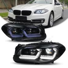 HCMOTIONZ CAR LAMPS ASSEMBLY FIT XENON إصدار بدون AFS 2018-2020 DRL LED المصابيح الأمامية لـ BMW F10 F18