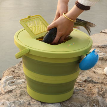 TPE Outdoor Silicone Bucket de agua plegable - Solución de almacenamiento portátil ecológico