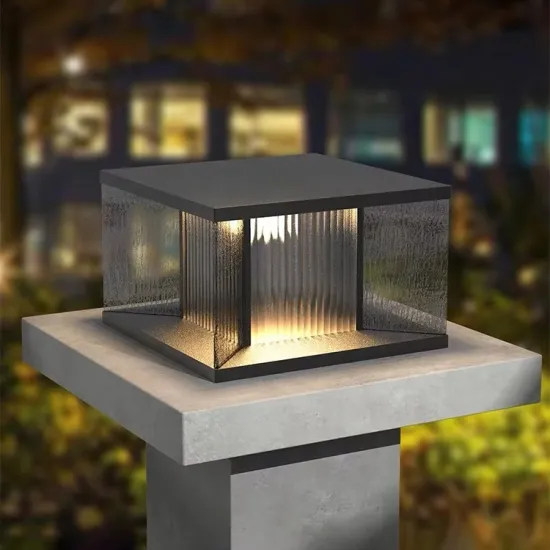 Waterproof IP65 Modern Outdoor Courtyard Light: Decorative Glass Column LED Lighting for Landscapes
