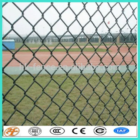 factory supply galvanized and PVC coated golf boundary chain link fence cyclone fence